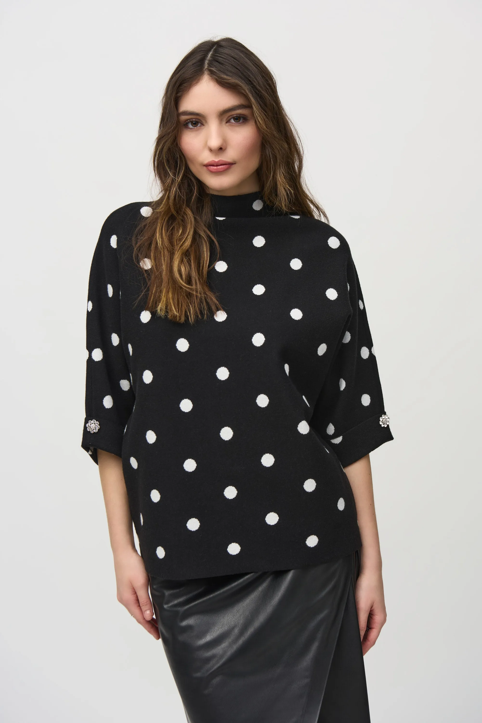 Jacquard Sweater Dot Print Top sold by Bellissima product image thumbnail 2