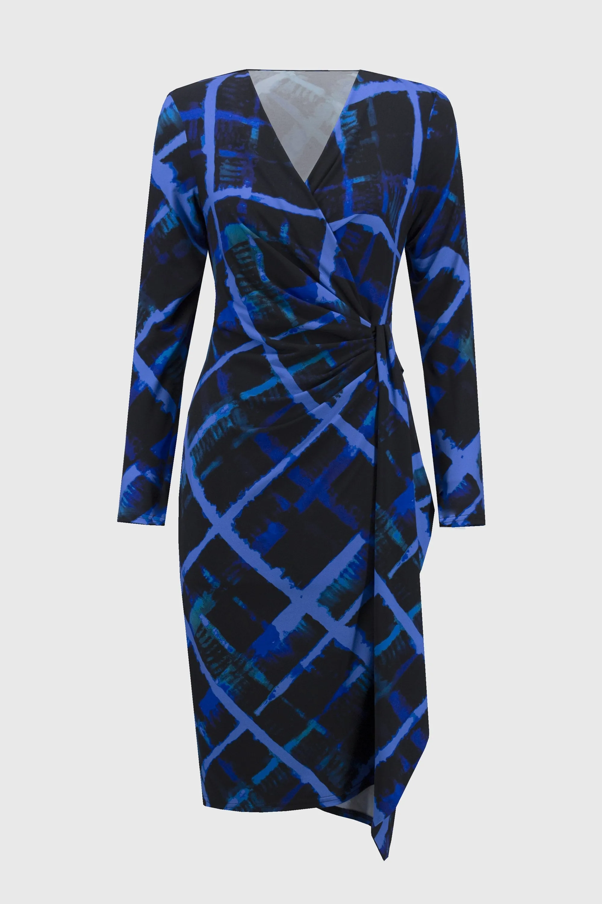 Silky Knit Diamond Abstract Print Wrap Dress sold by Bellissima product image thumbnail 5