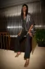 Classic Flared Denim Pants with Rhinestone Detail sold by Bellissima