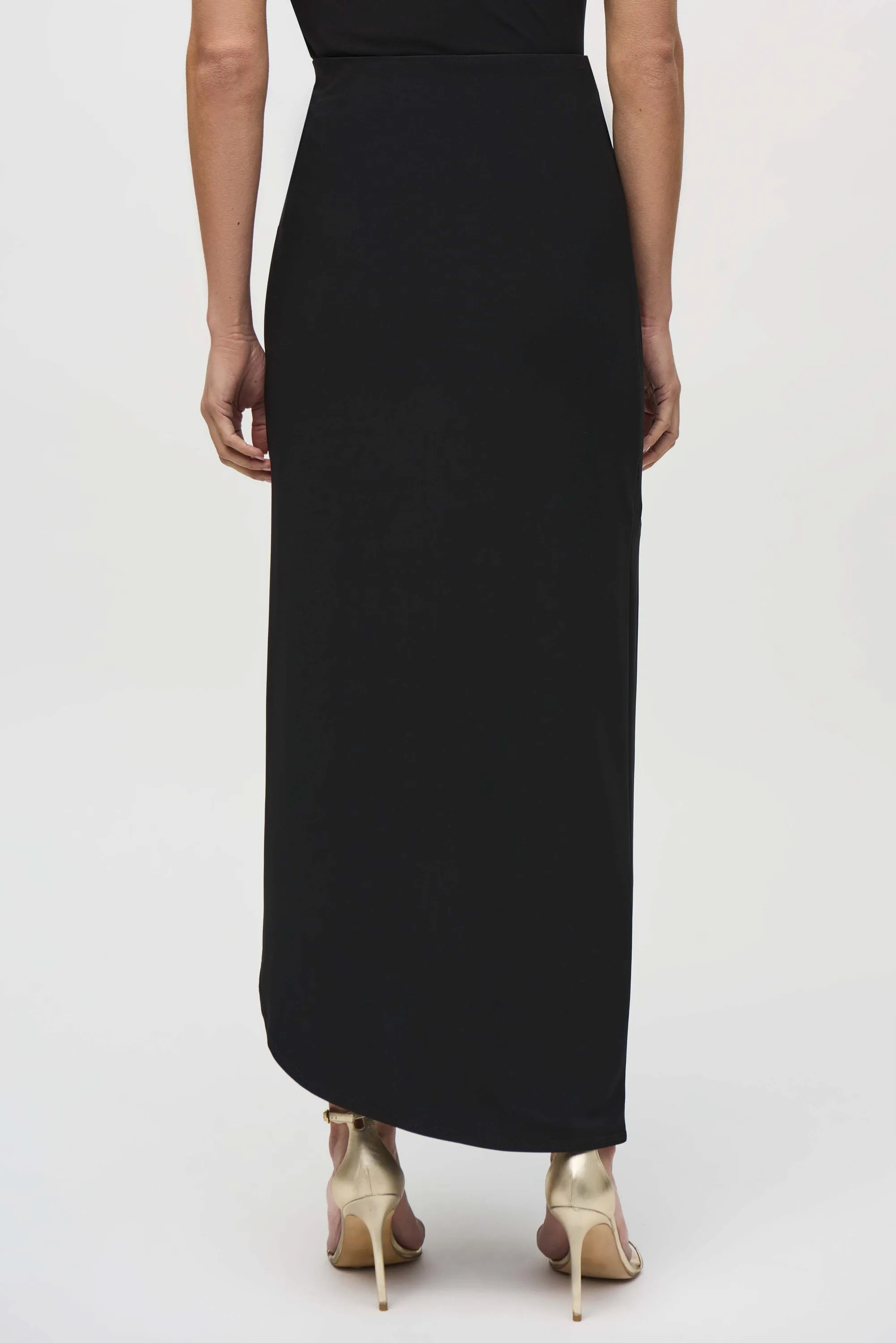 Silky Knit Asymmetrical Pull - On Skirt sold by Bellissima product image thumbnail 3