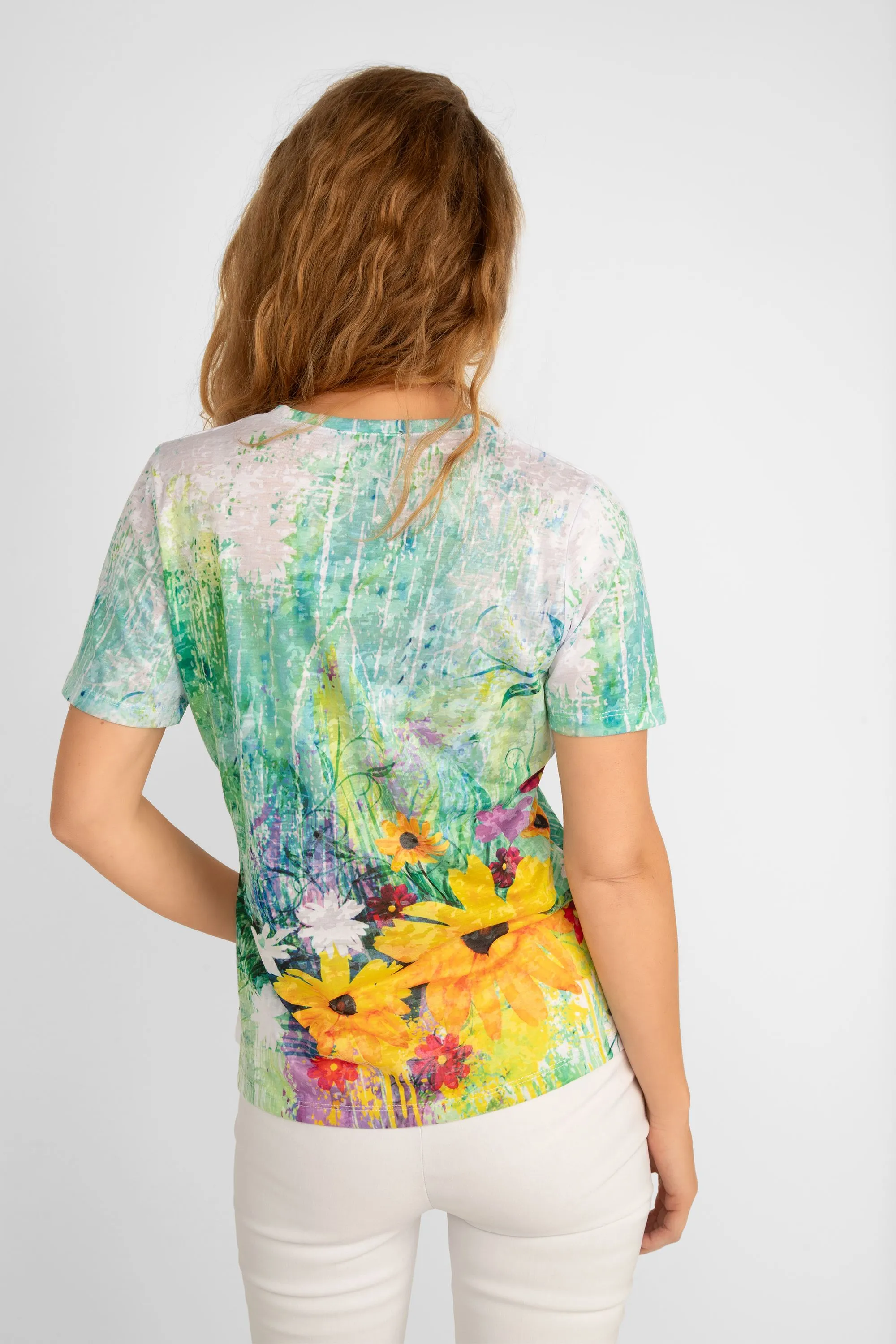 Turquoise Burnout T-Shirt sold by Bellissima product image thumbnail 5