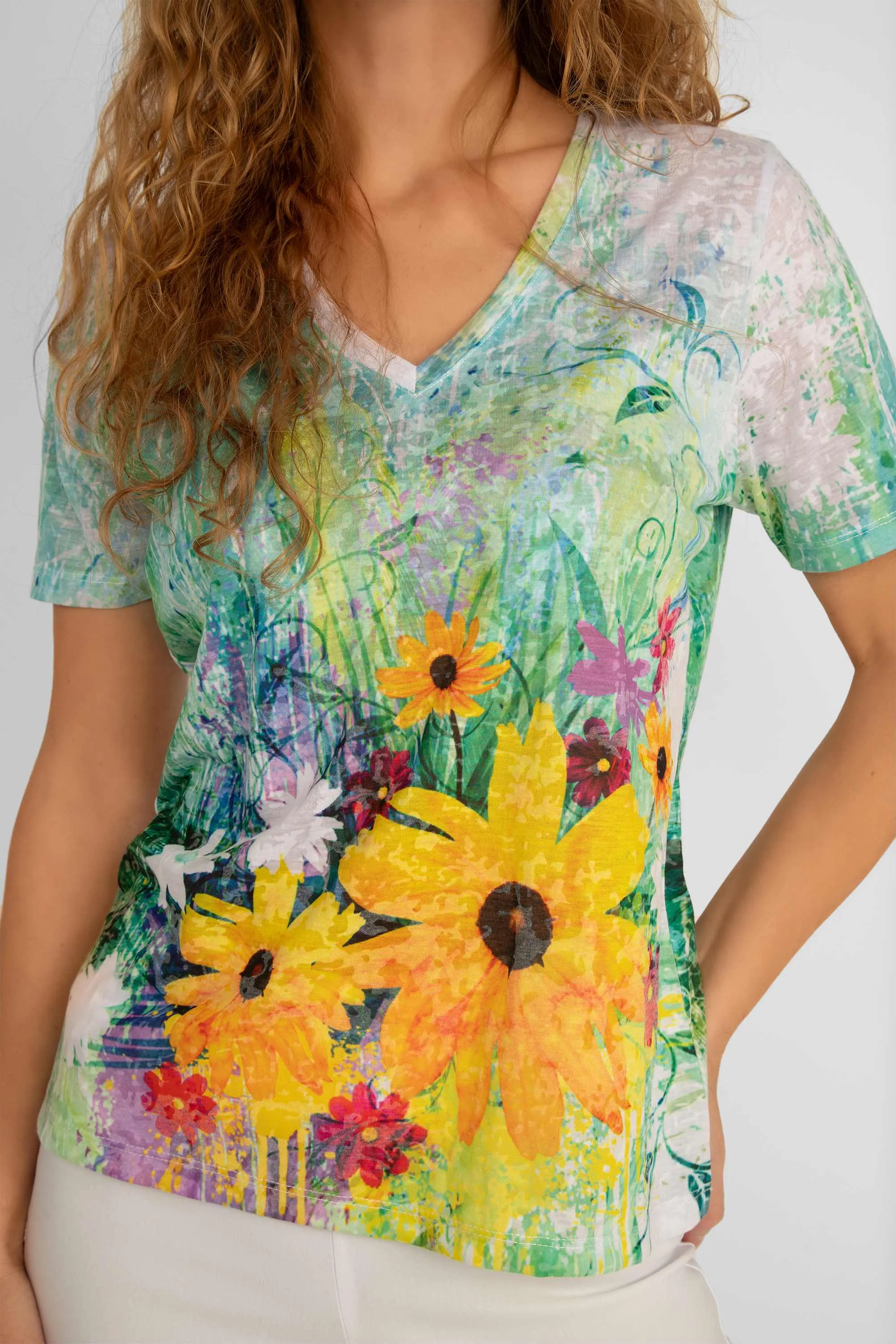 Turquoise Burnout T-Shirt sold by Bellissima product image thumbnail 2