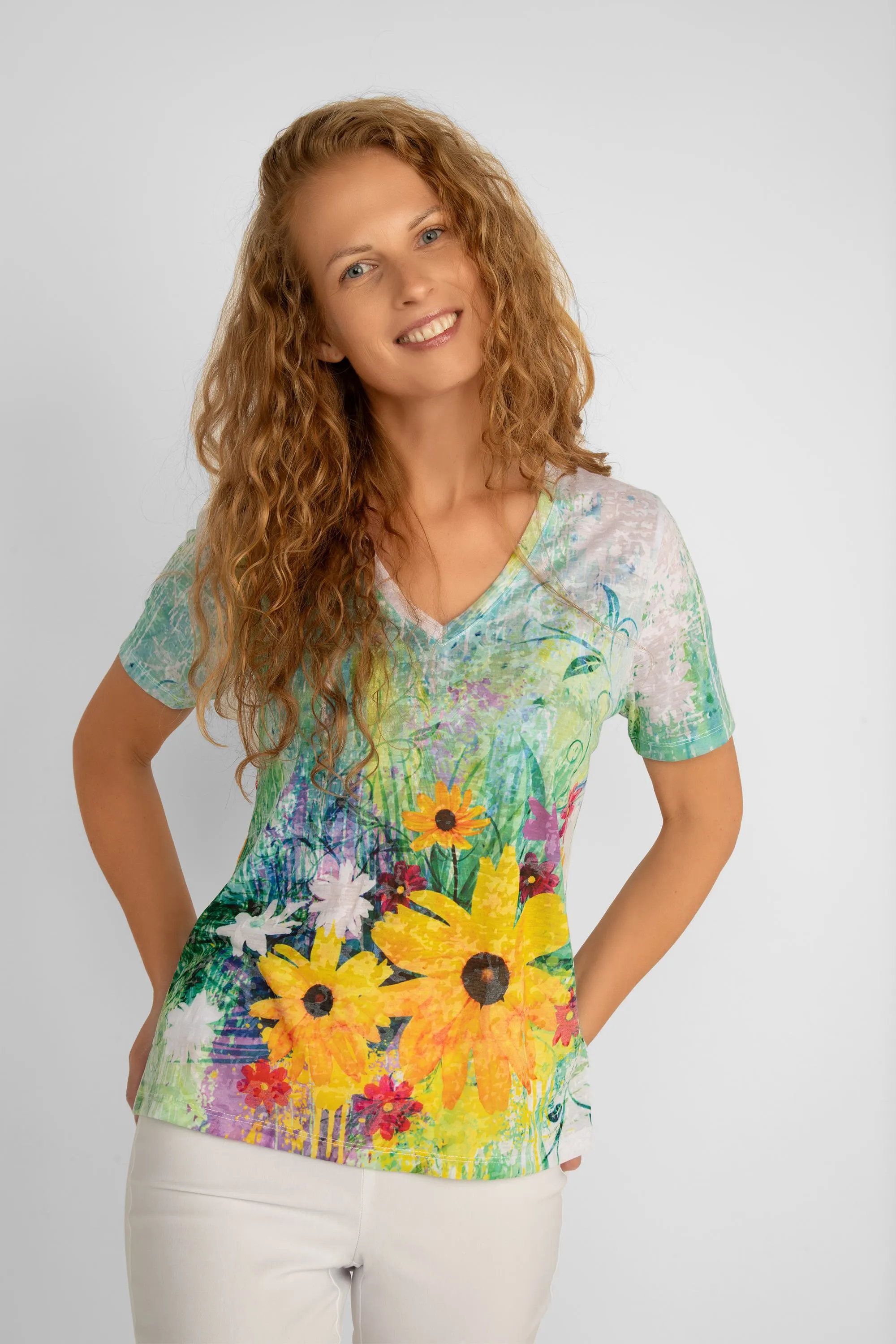 Turquoise Burnout T-Shirt sold by Bellissima product image thumbnail 3