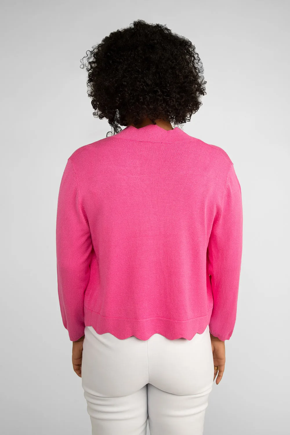 Scalloped Edge Open-Front Cardigan sold by Bellissima product image thumbnail 4