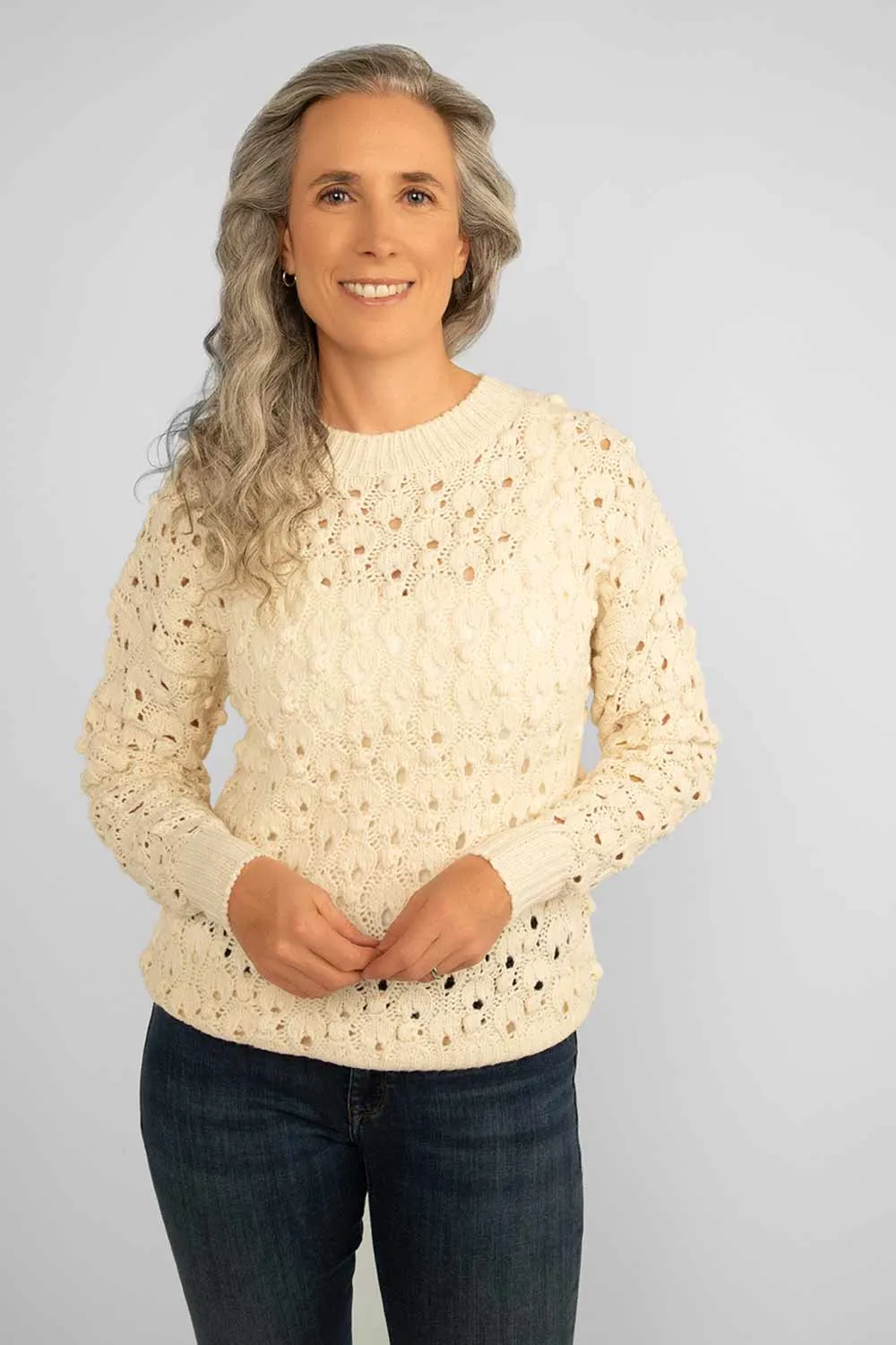 Crewneck Crochet Sweater sold by Bellissima product image thumbnail 4