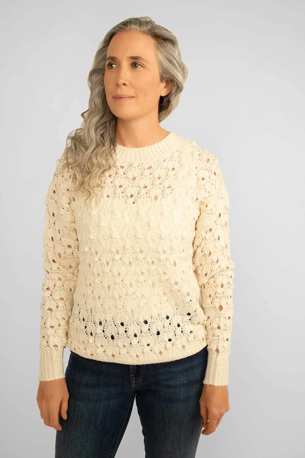 Crewneck Crochet Sweater sold by Bellissima product image thumbnail 3