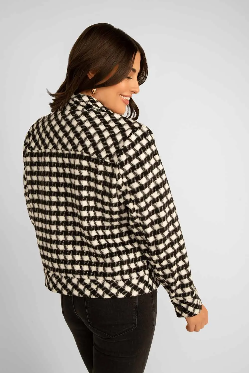 Knit Houndstooth Shacket sold by Bellissima product image thumbnail 4