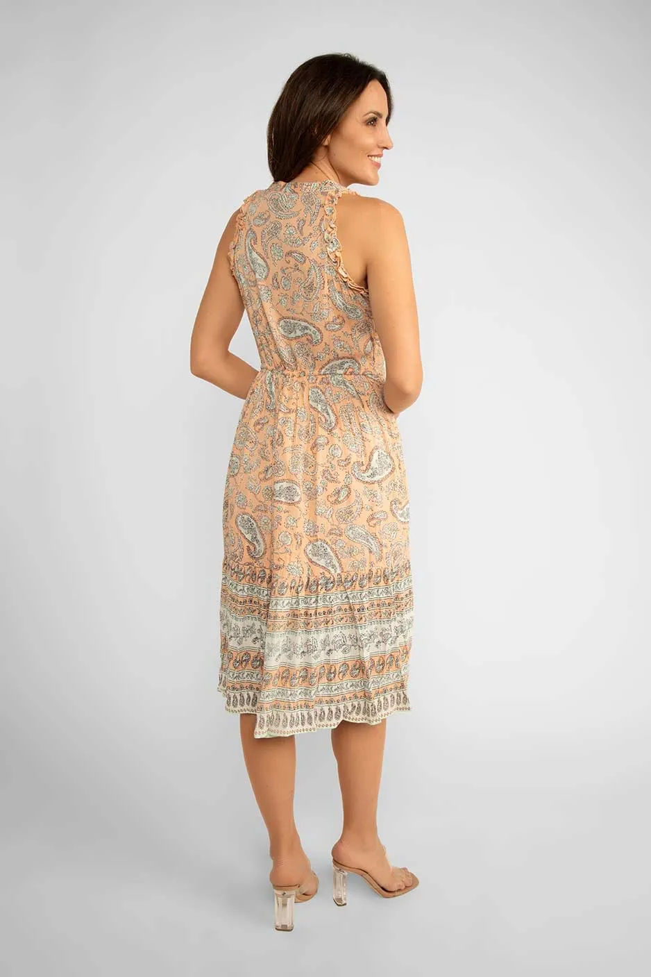 Paisley Print Ruffle Dress sold by Bellissima product image thumbnail 5