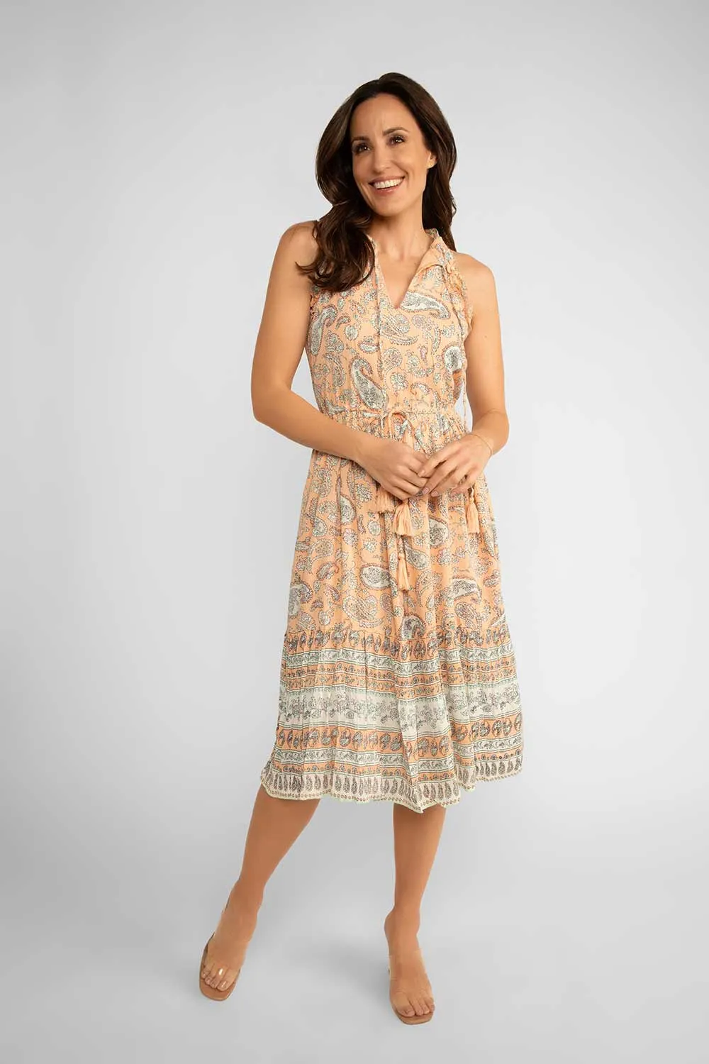 Paisley Print Ruffle Dress sold by Bellissima product image thumbnail 2