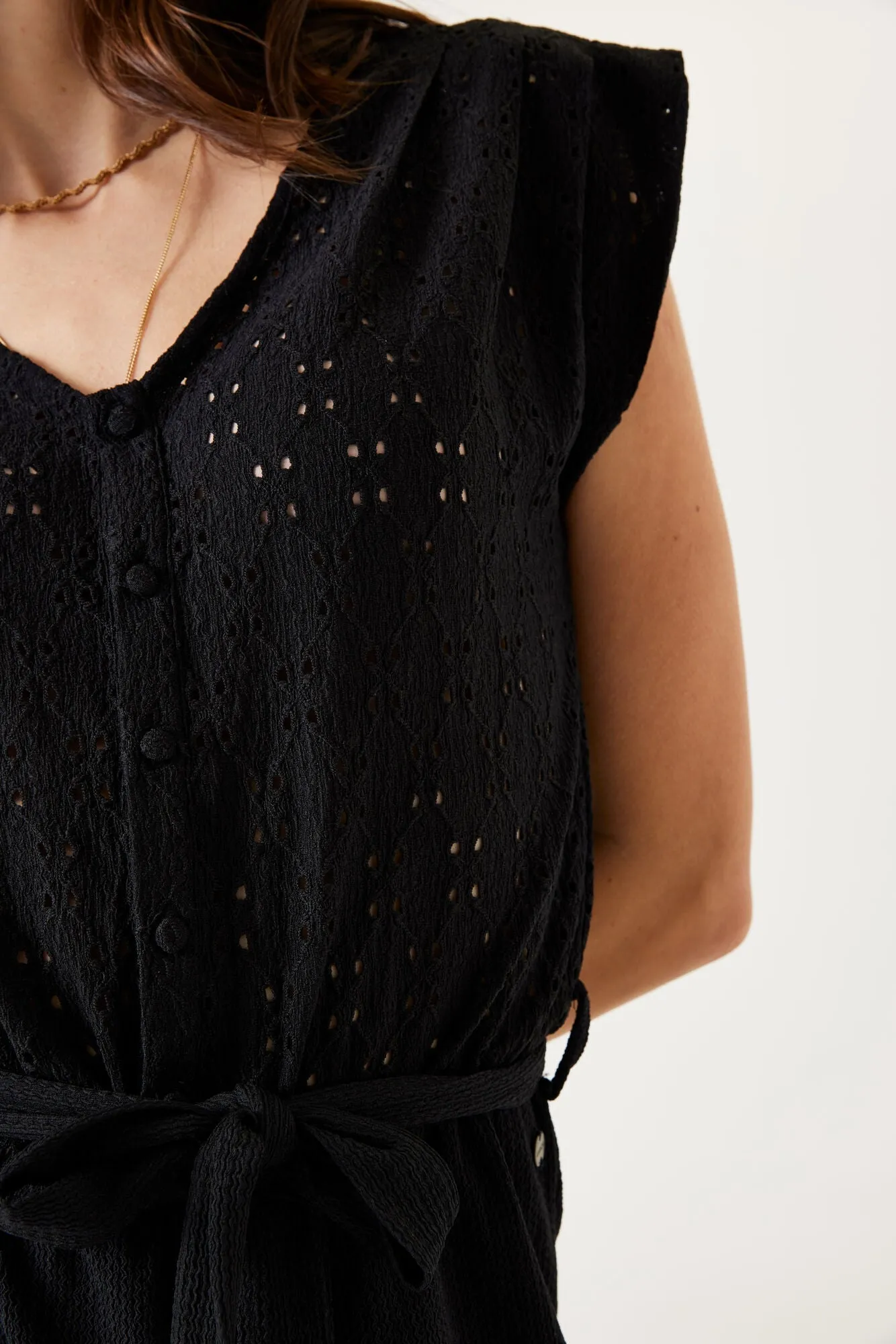 Short Sleeve V-Neck Solid Jumpsuit sold by Bellissima product image thumbnail 3