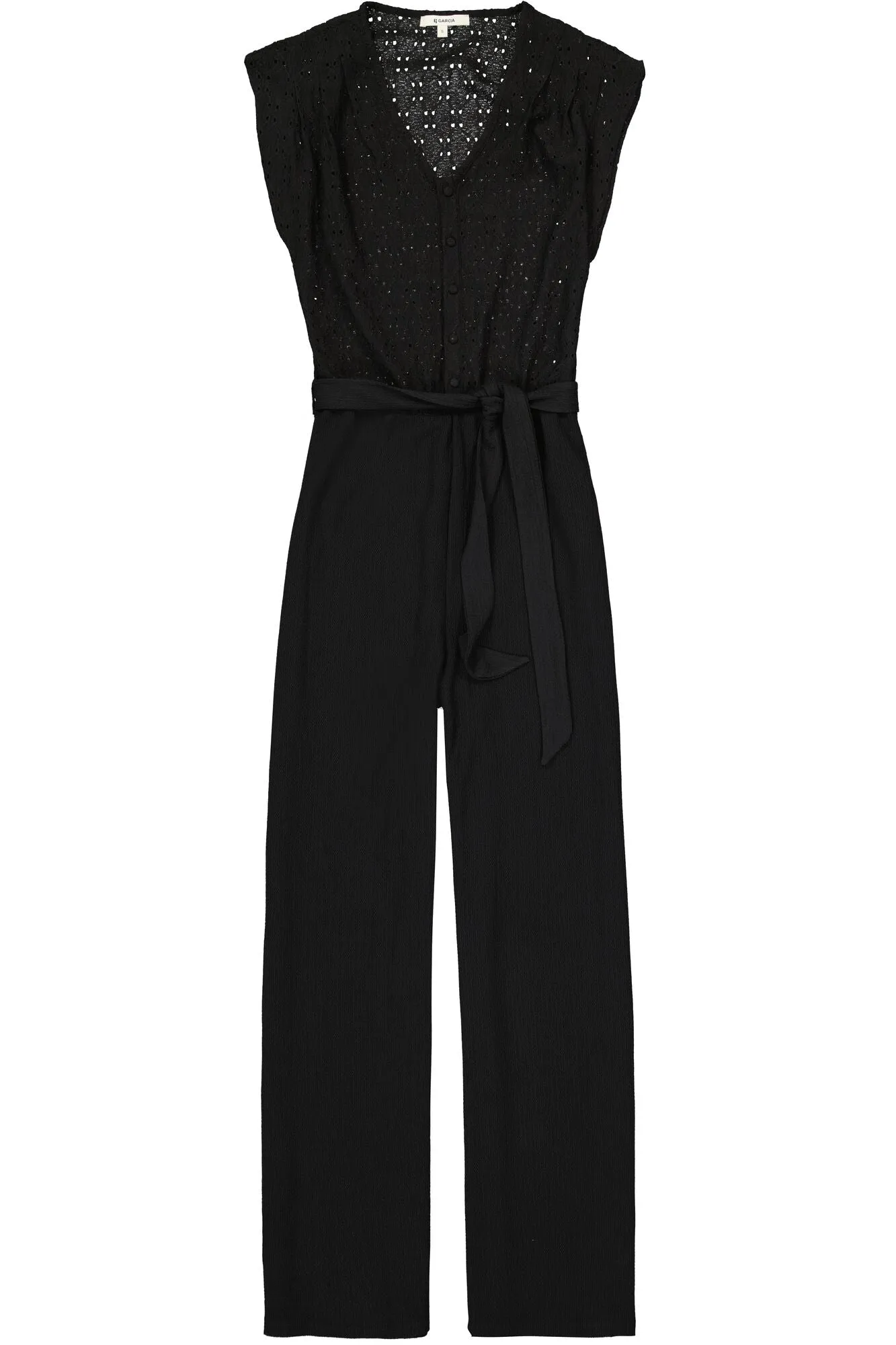 Short Sleeve V-Neck Solid Jumpsuit sold by Bellissima product image thumbnail 5