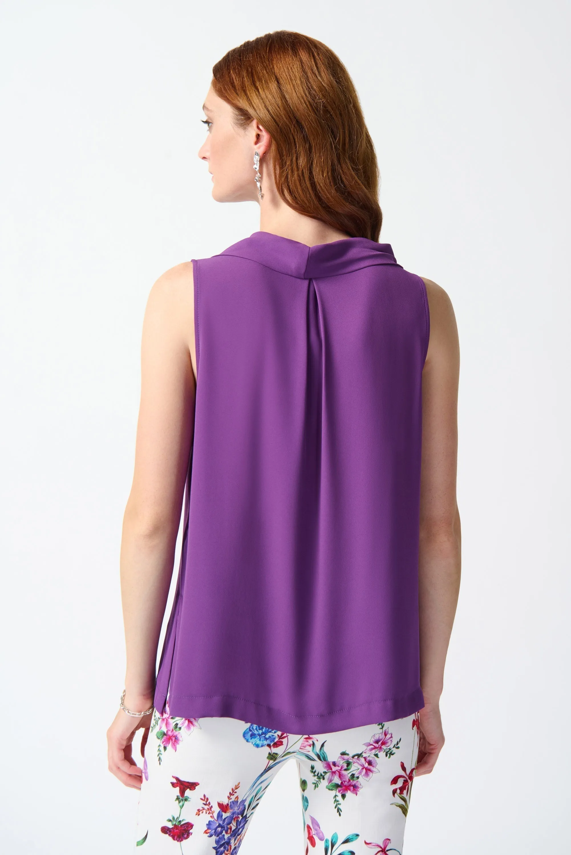 Sleeveless Cowl Neck Georgette Blouse sold by Bellissima product image thumbnail 4