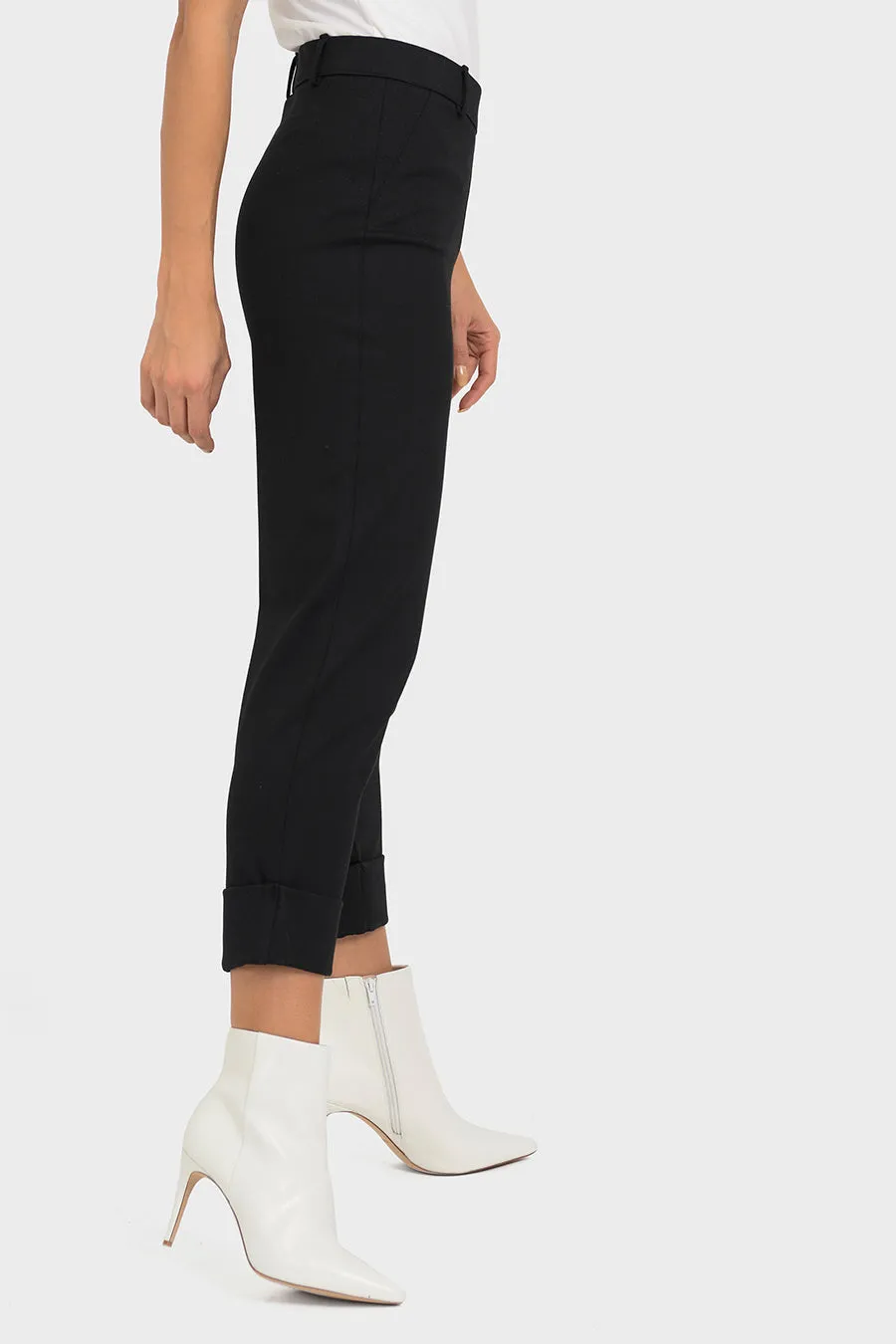 Cropped Pants With Cuffed Hem sold by Bellissima product image thumbnail 3