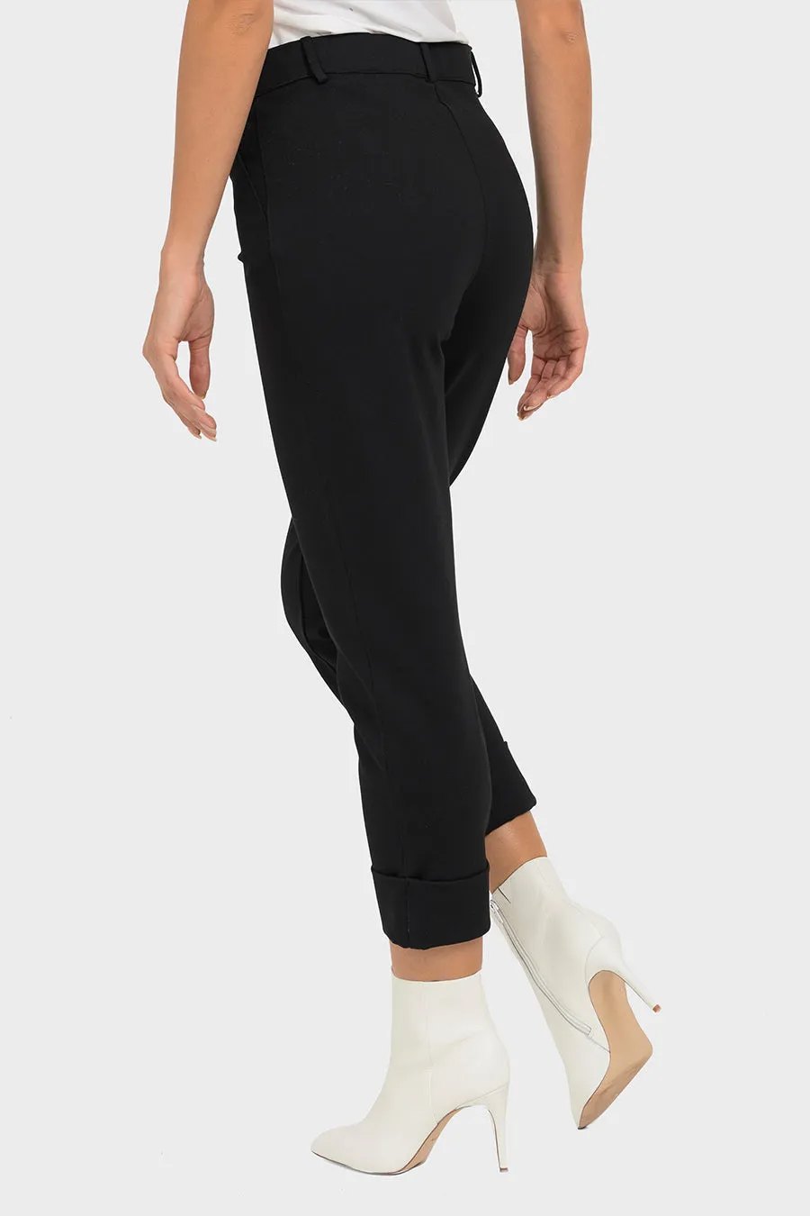 Cropped Pants With Cuffed Hem sold by Bellissima