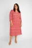 Zigzag Printed Midi Dress sold by Bellissima