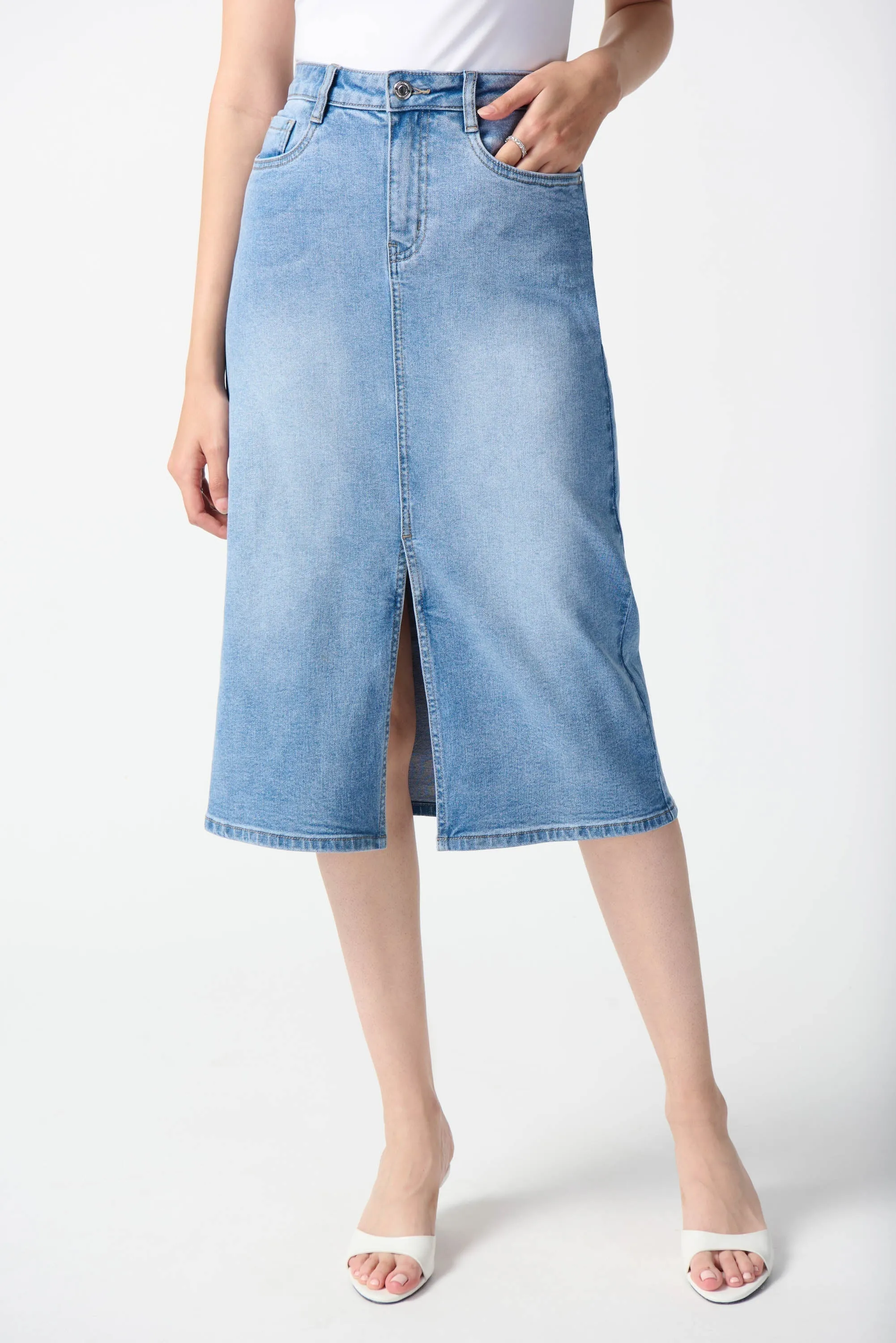 Denim A-Line Skirt sold by Bellissima product image thumbnail 2