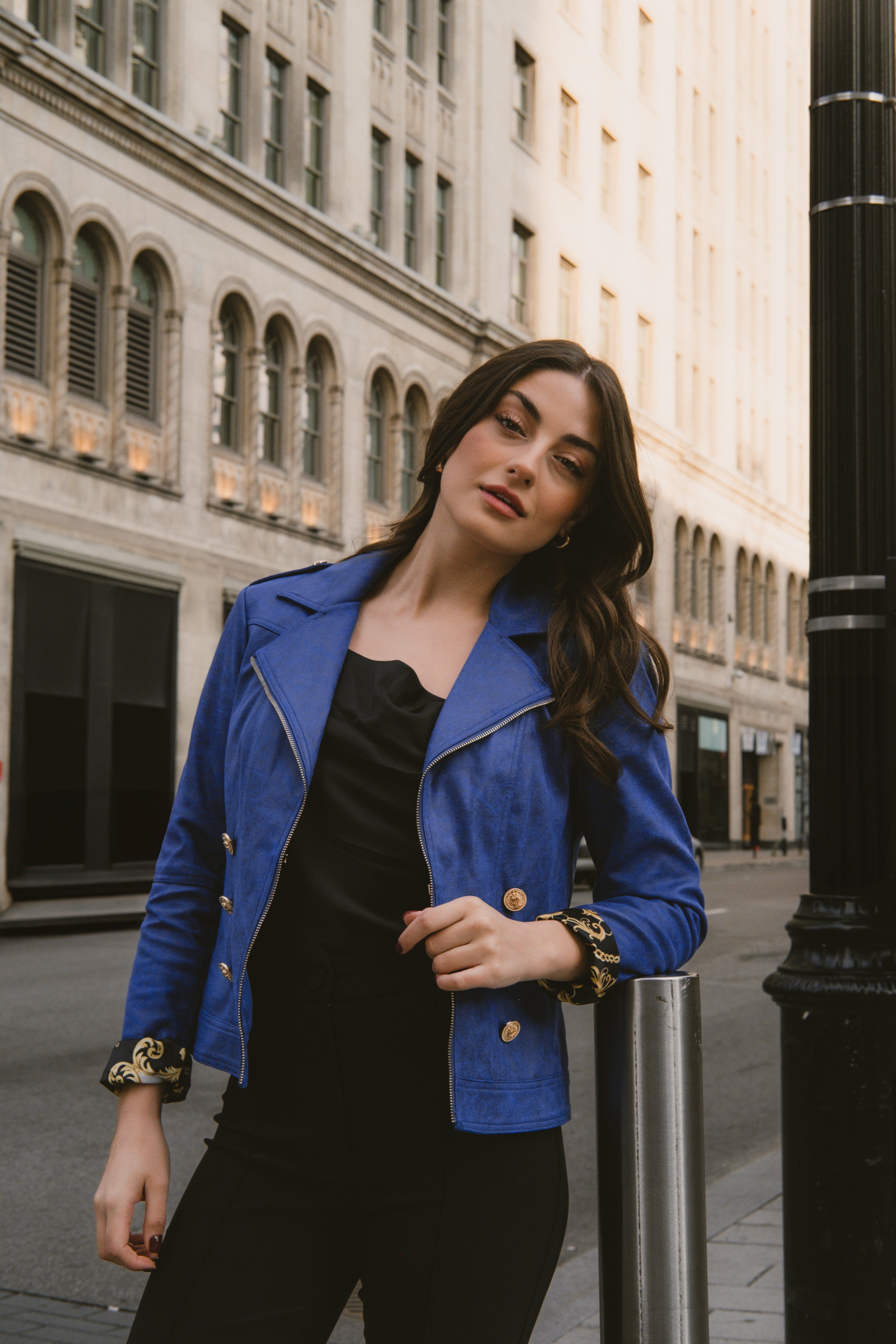 Moto Jacket With Gold Buttons sold by Bellissima