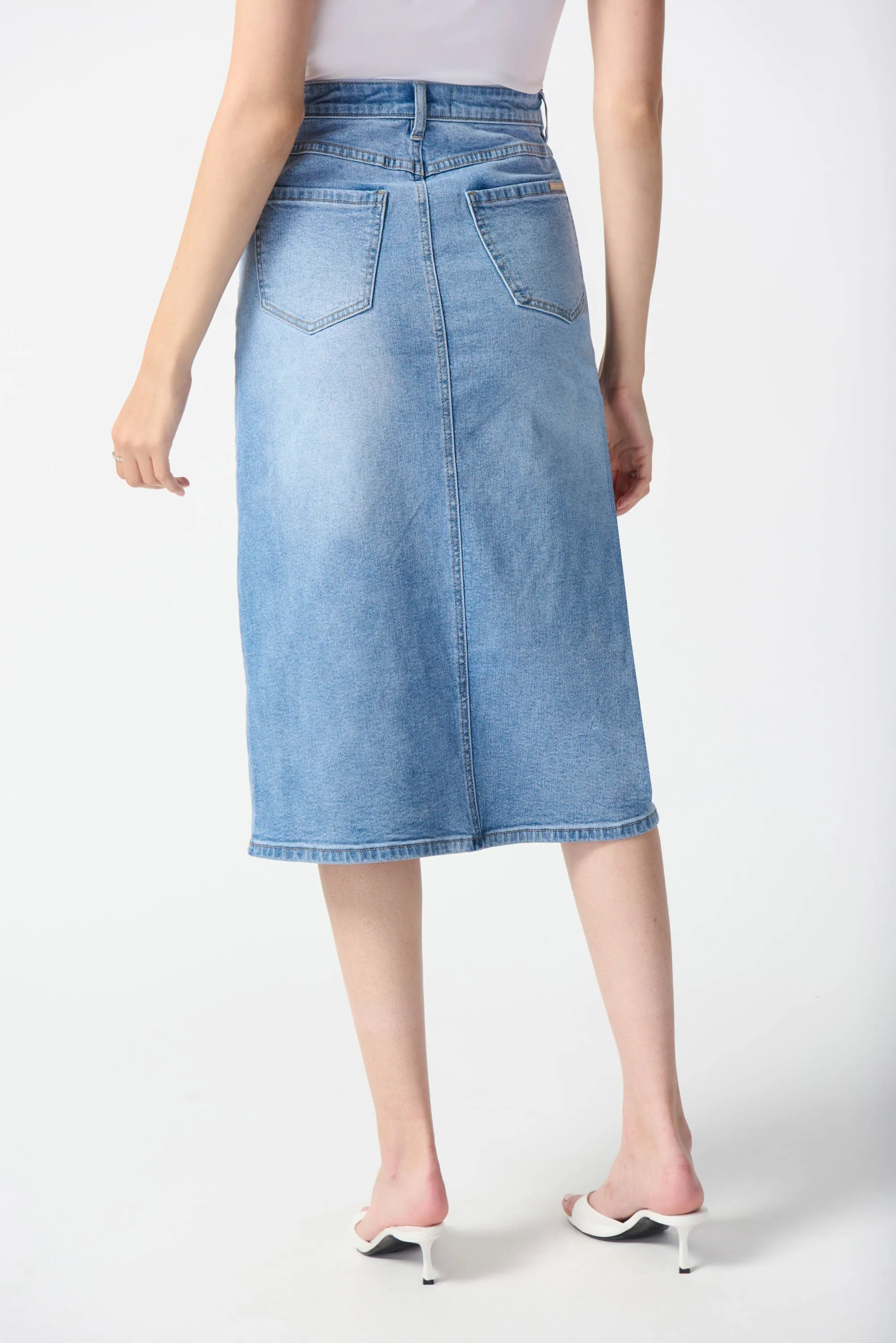 Denim A-Line Skirt sold by Bellissima product image thumbnail 4