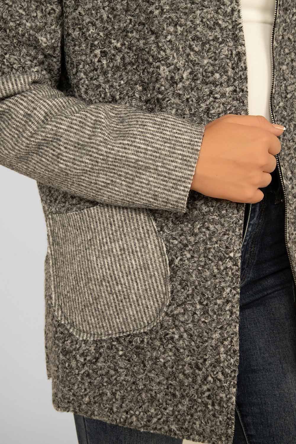 Hooded Snow Yarn Cardigan Jacket sold by Bellissima product image thumbnail 3