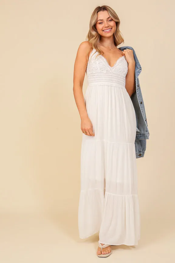 Adjustable Strap Lace Front Maxi Dress sold by Bellissima product image thumbnail 2