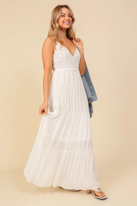 Adjustable Strap Lace Front Maxi Dress sold by Bellissima product image thumbnail 4