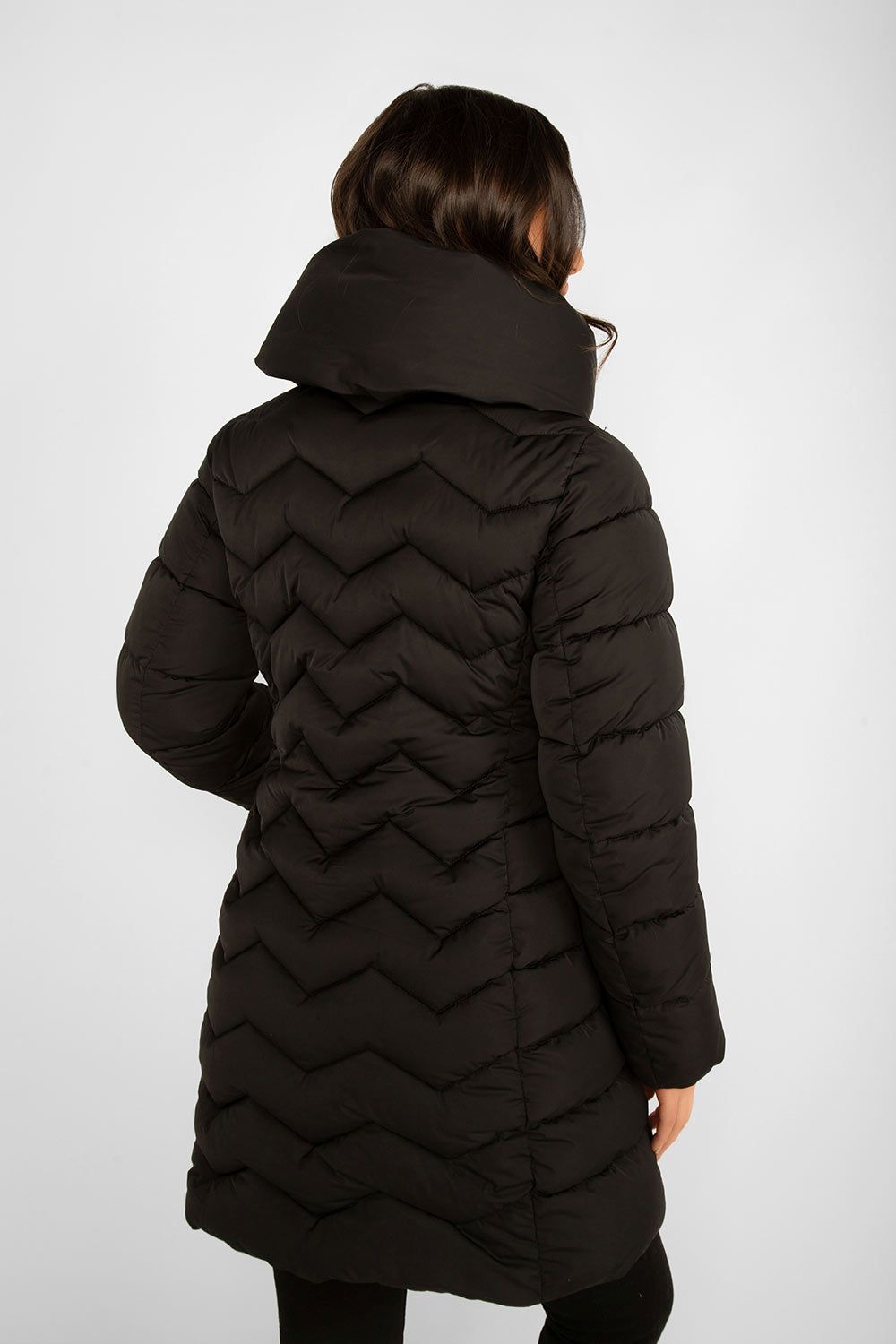 Zig Zag Quilted Puffer Coat sold by Bellissima product image thumbnail 3