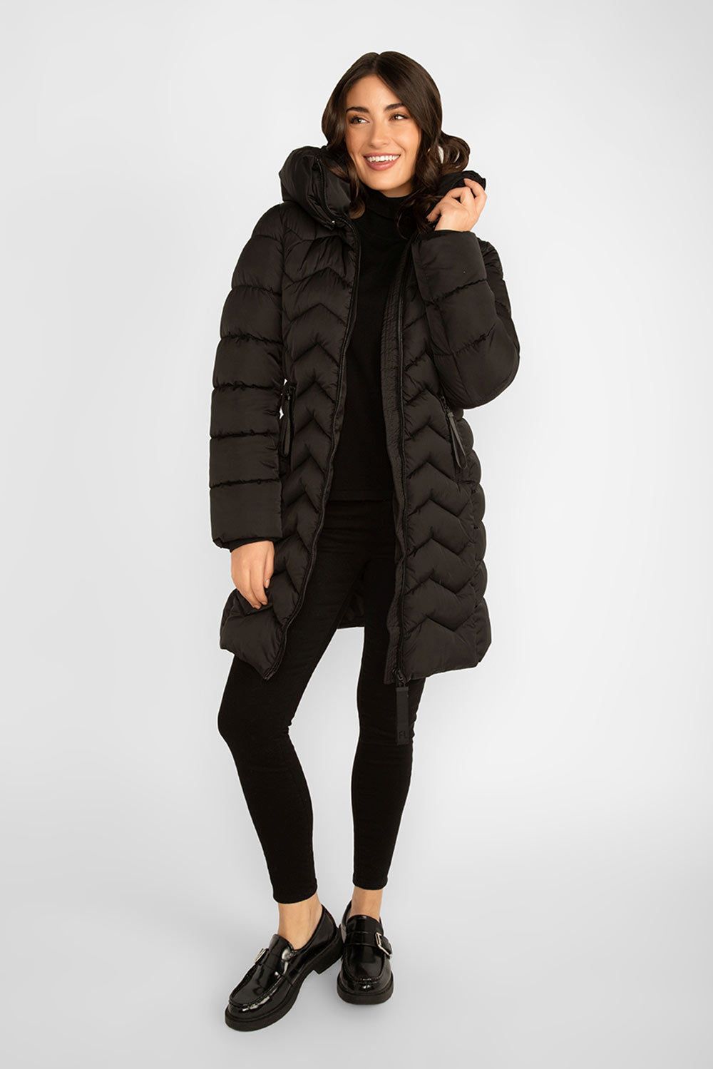 Zig Zag Quilted Puffer Coat sold by Bellissima product image thumbnail 4