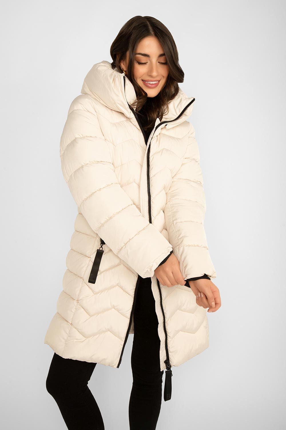 Zig Zag Quilted Puffer Coat sold by Bellissima product image thumbnail 5