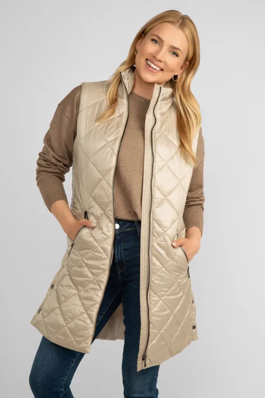 Long Puffer Vest sold by Bellissima