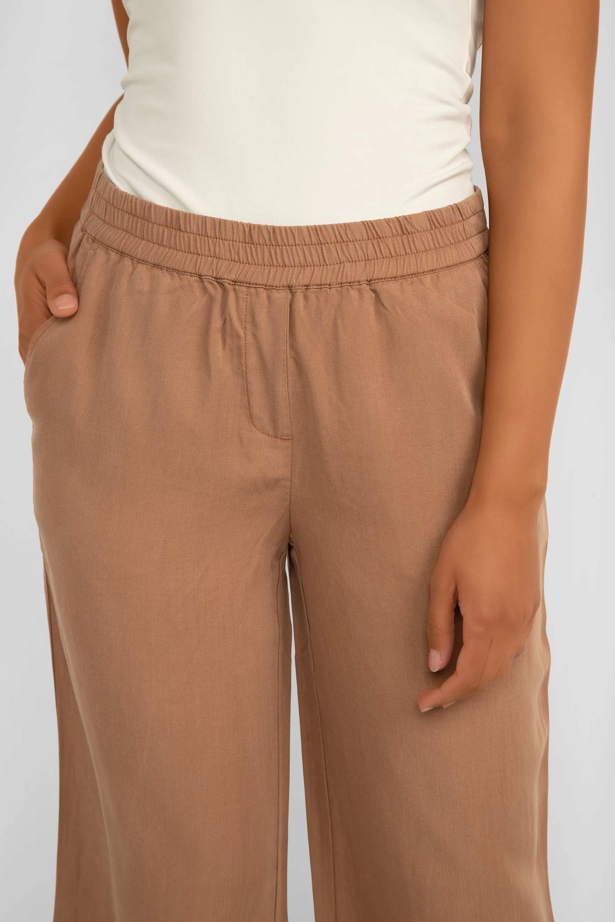 Cropped Tencel Pants sold by Bellissima product image thumbnail 4