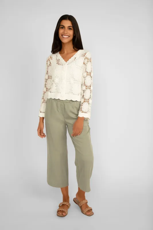 Cropped Tencel Pants sold by Bellissima
