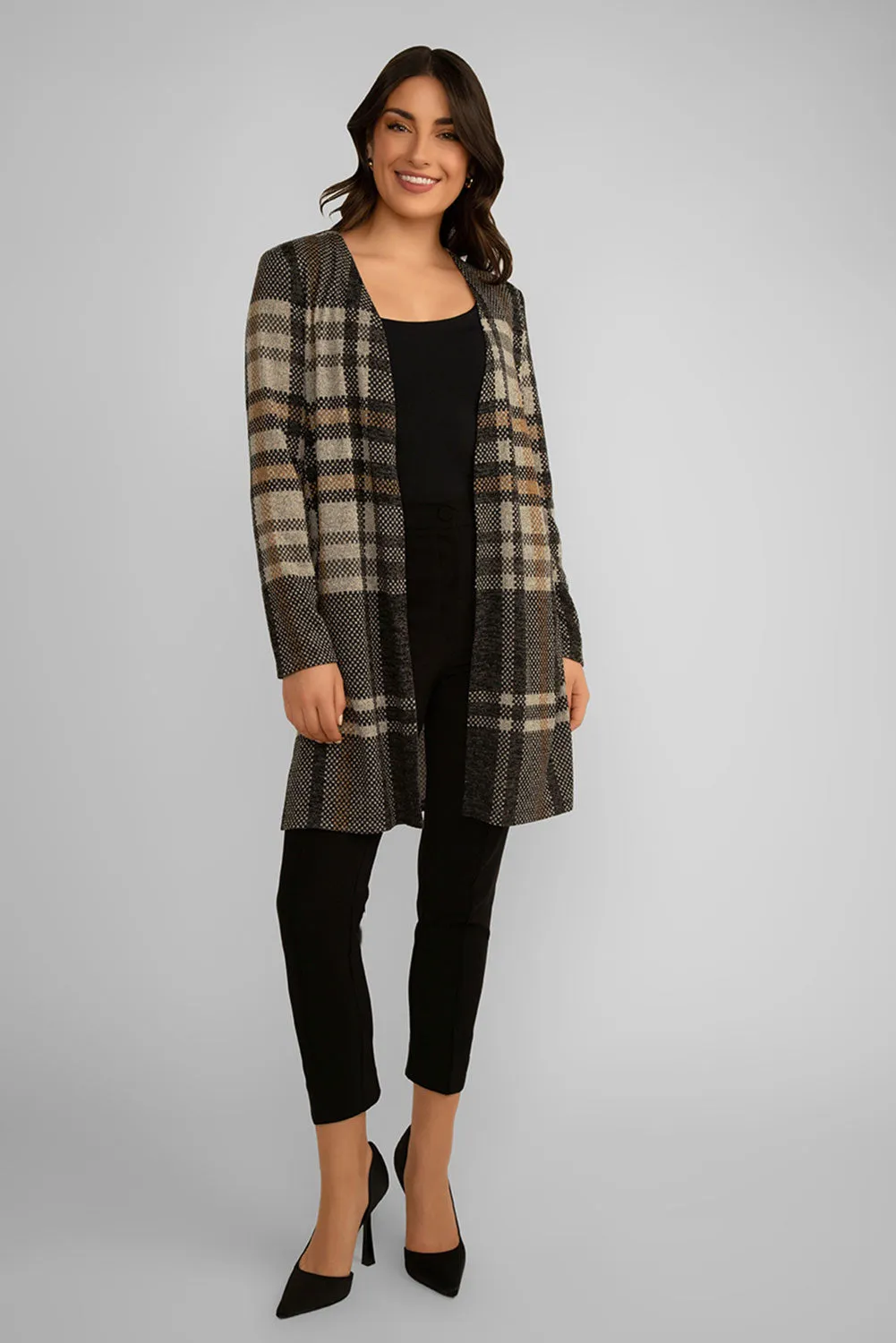 Long Plaid Cardigan sold by Bellissima product image thumbnail 2