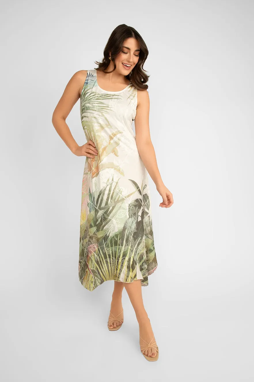 Sleeveless Jacquard Printed Midi Dress sold by Bellissima
