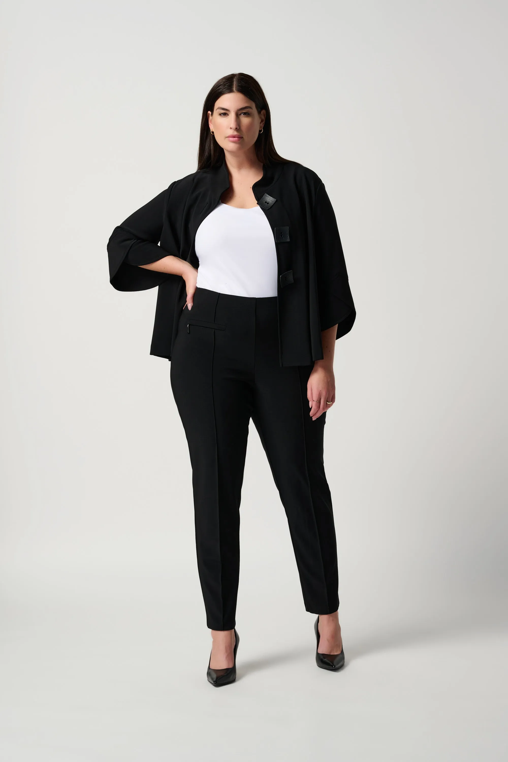 Classic Structured Slim Pull-On Pants sold by Bellissima