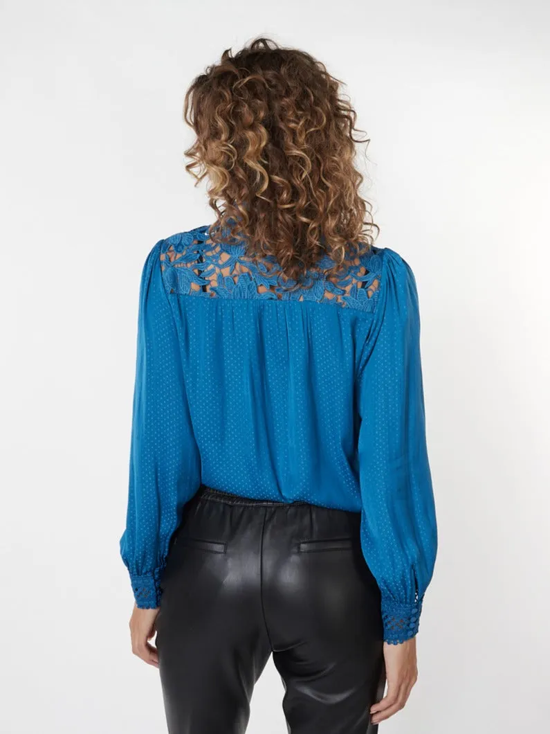Lace Jacquard Blouse sold by Bellissima product image thumbnail 3