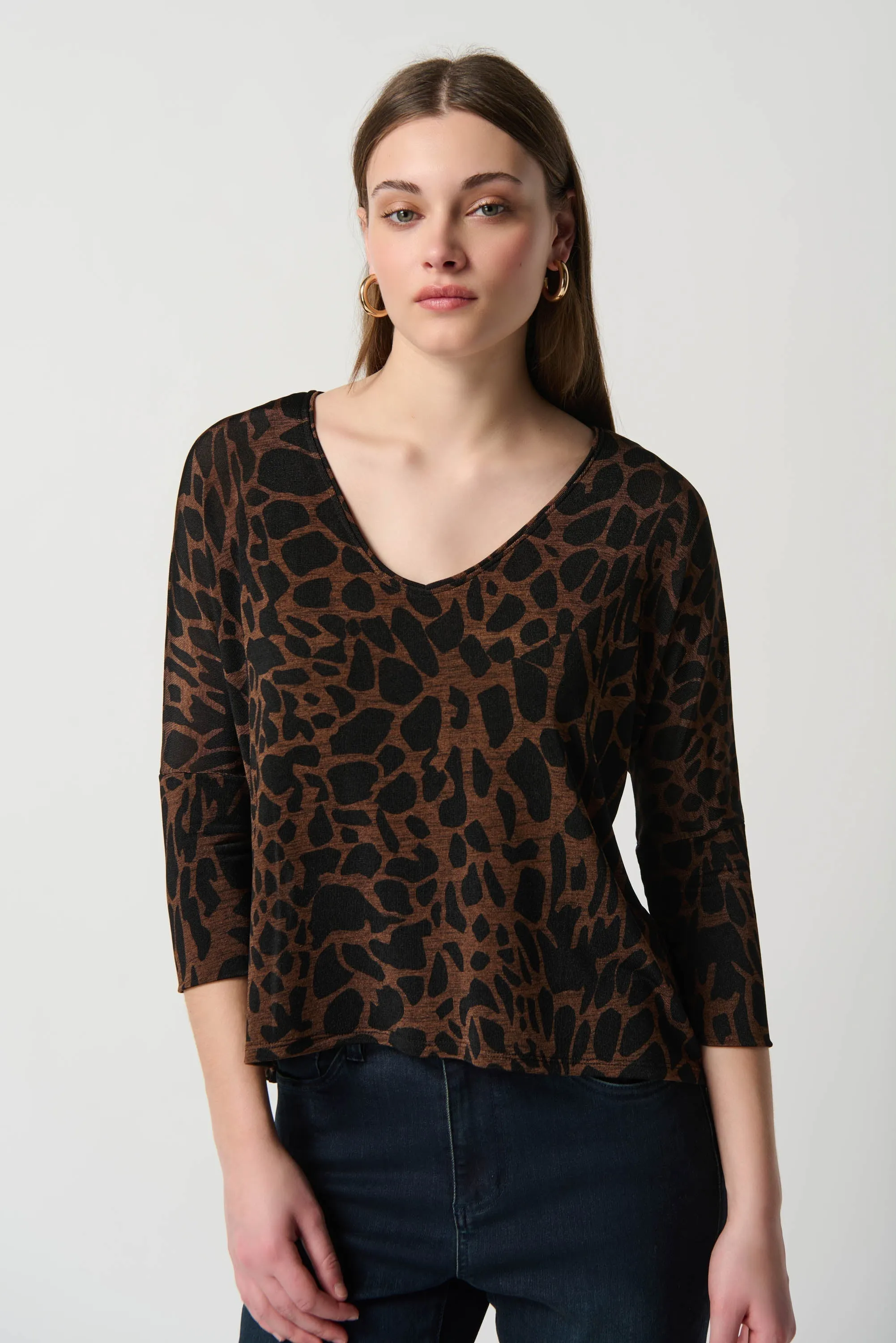 Silky Knit Animal Print Top sold by Bellissima