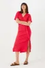 Short Bell Sleeve Faux Wrap Dress sold by Bellissima