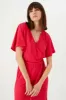 Short Bell Sleeve Faux Wrap Dress sold by Bellissima