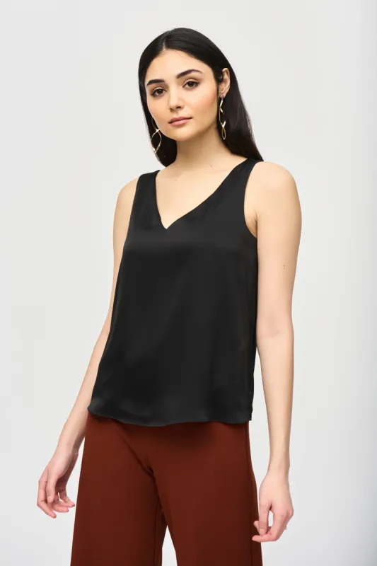 Satin Straight Sleeveless Top sold by Bellissima
