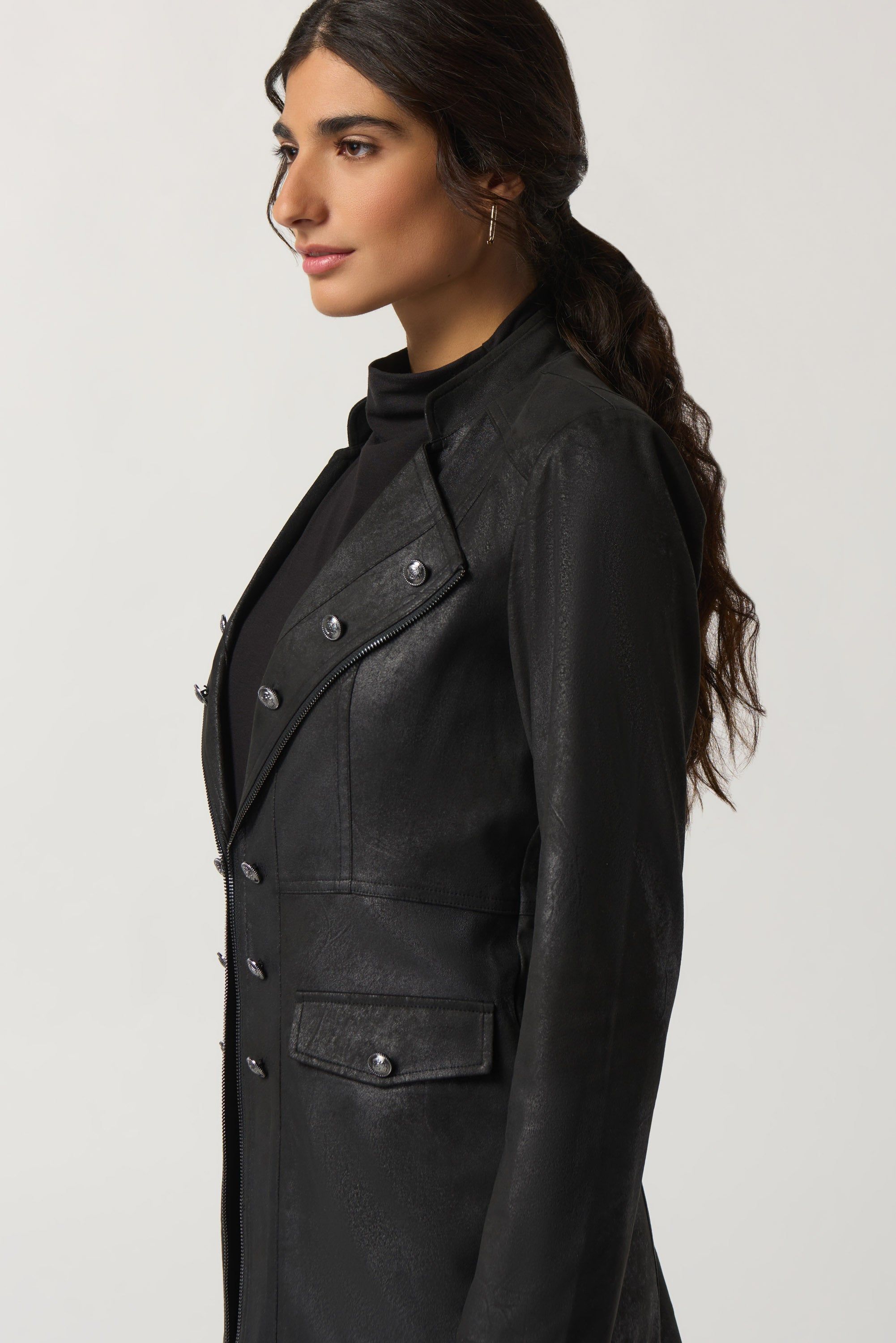 Long Moto Jacket sold by Bellissima product image thumbnail 3