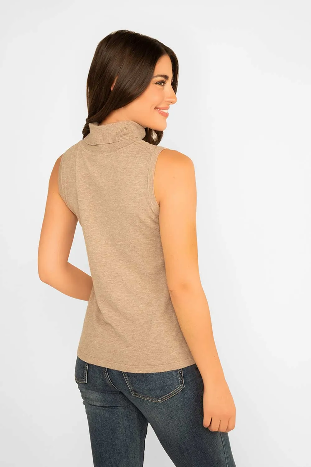 Sleeveless Turtleneck Sweater sold by Bellissima product image thumbnail 3