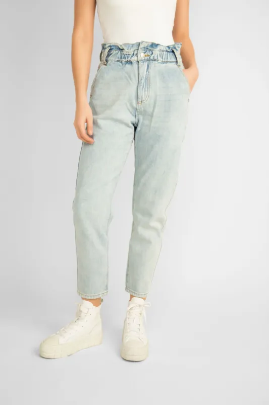 Paper Bag Waist Jeans sold by Bellissima