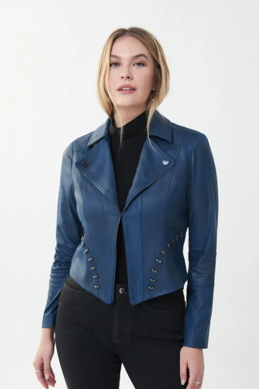 Moto Jacket With Metal Stitch sold by Bellissima