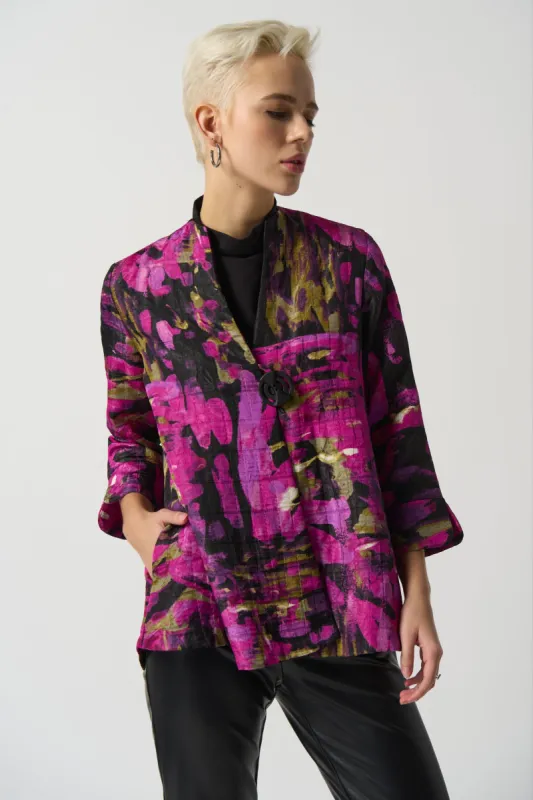 Printed Textured Trapeze Jacket sold by Bellissima