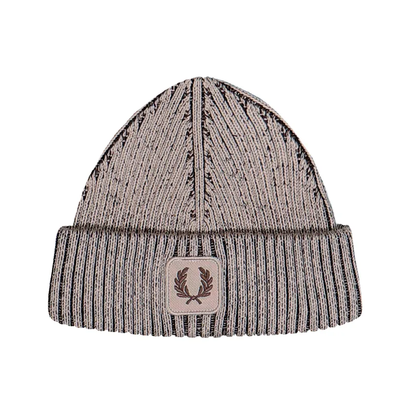 Cotton Ribbed Beanie made by Fred Perry