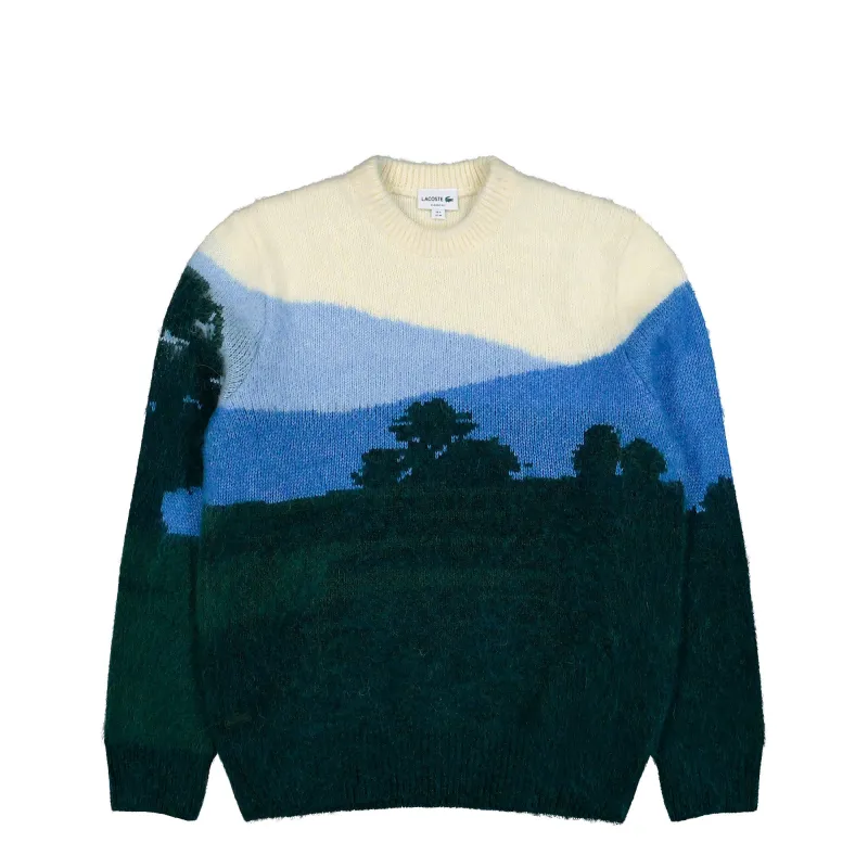 Landscape Jacquard Alpaca Sweater made by Lacoste
