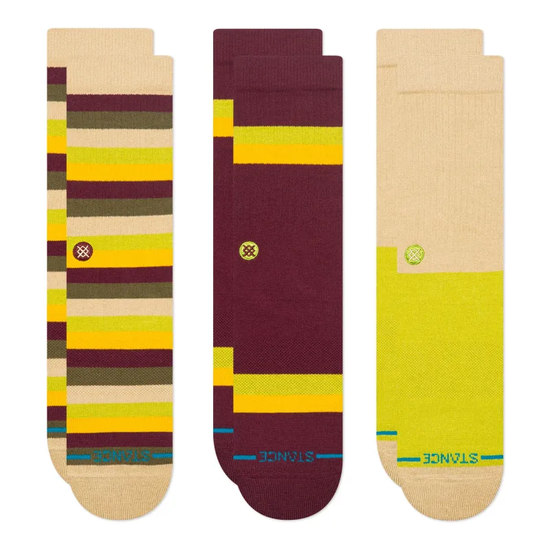 Upstate Crew 3 Pack Socks made by Stance