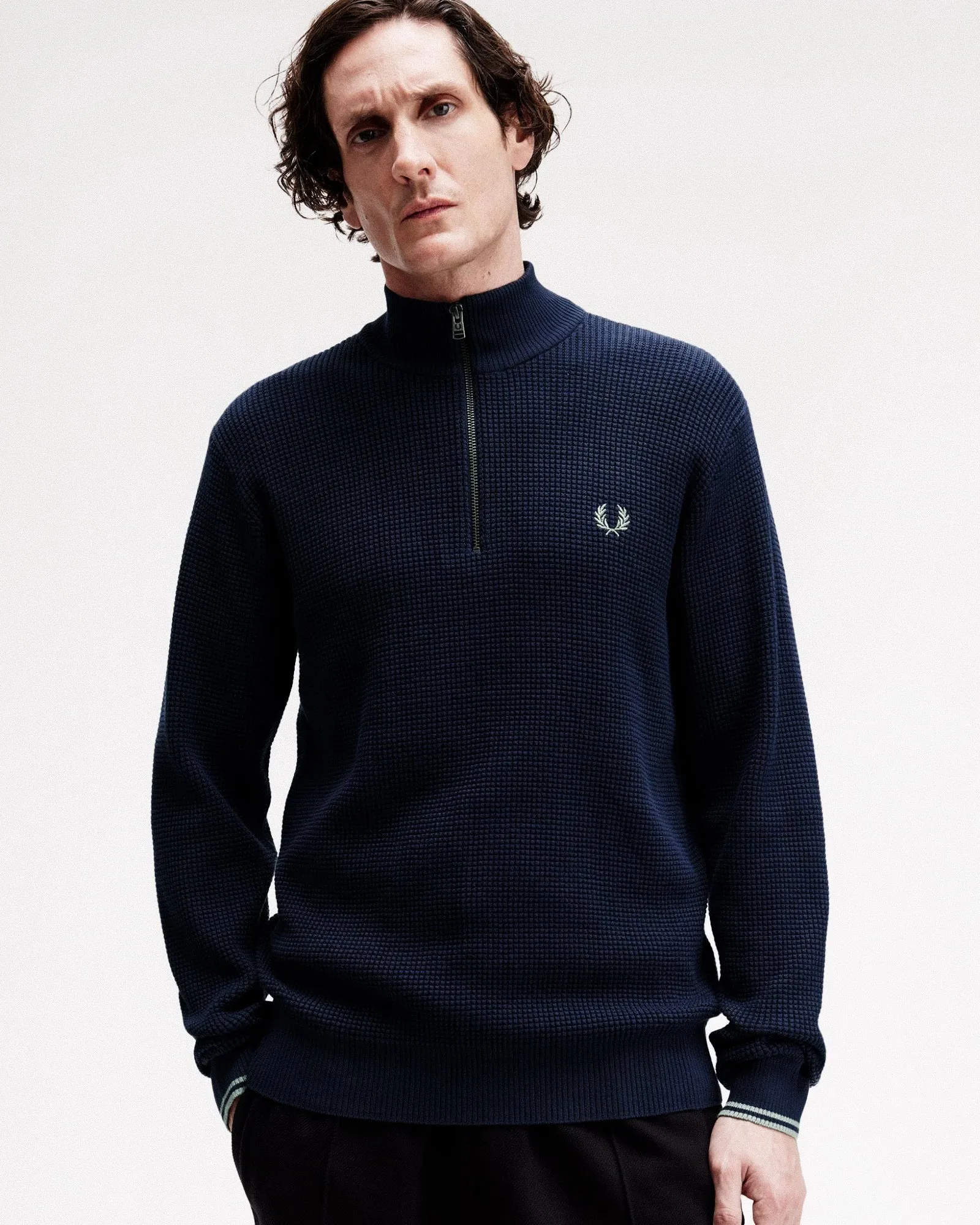 Waffle Stitch Half Zip Jumper sold by OVERKILL product image thumbnail 3