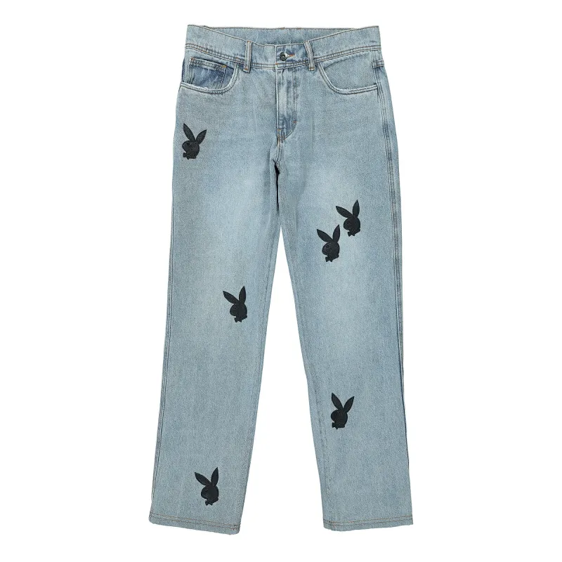 Bunny Applique Denim Jeans made by Pleasures