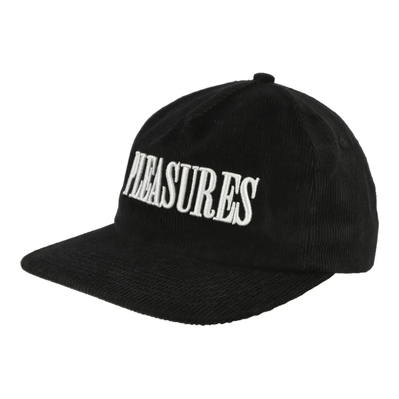 Onyx Corduroy Snapback Cap made by Pleasures